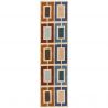 Tapis moderne bleu Retro Blocks couloir