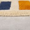 Tapis moderne multicolore Retro Blocks epaisseur