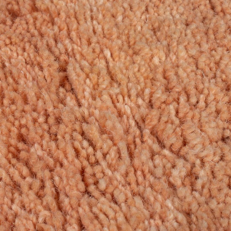 Tapis berbere epais en pure laine orange Sahara