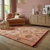 Tapis berbere epais en pure laine orange Sahara