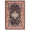 Tapis en laine fleuri bleu et rouge Blossom