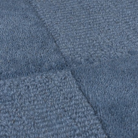 Tapis en laine bleu Checkerboard detail Tapis en laine bleu Checkerboard detail