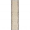 Tapis en laine effet relief beige Minerals Border couloir