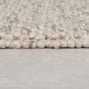 Tapis en laine effet relief beige Minerals Border epaisseur