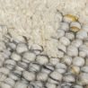 Tapis en laine effet relief gris Minerals Border detail