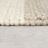 Tapis en laine beige Patchwork  epaisseur