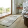 Tapis en laine beige Patchwork couloir