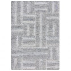 Tapis original en laine bleu Check