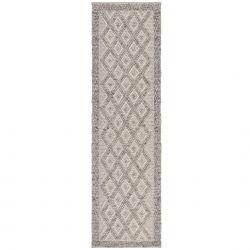 Tapis en laine effet relief beige Border