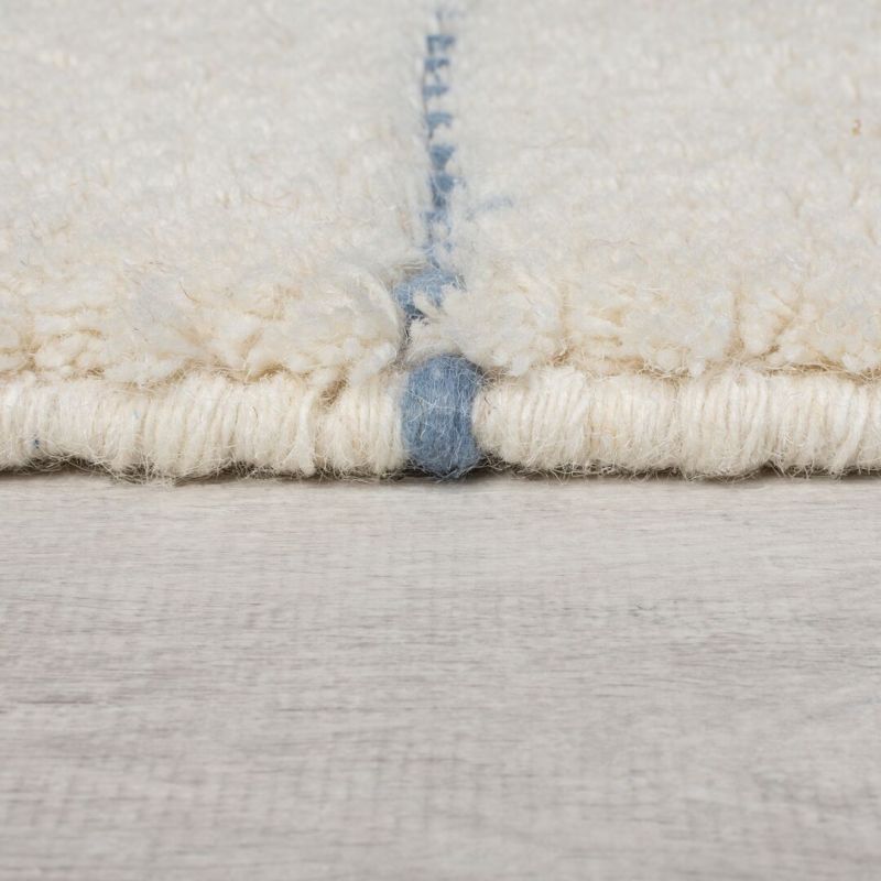 Tapis moderne en laine blanc Dottiegeometric epaisseur