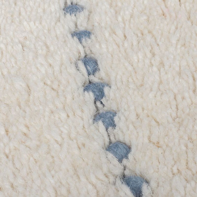 Tapis moderne en laine blanc Dottiegeometric detail