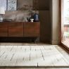 Tapis moderne en laine blanc Dottielinear