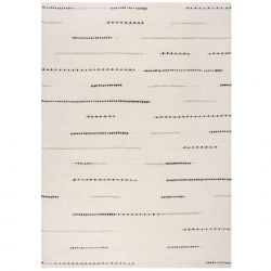 Tapis moderne en laine blanc Dottielinear