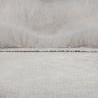 Tapis fausse fourrure effet gaufré gris Waffle epaisseur