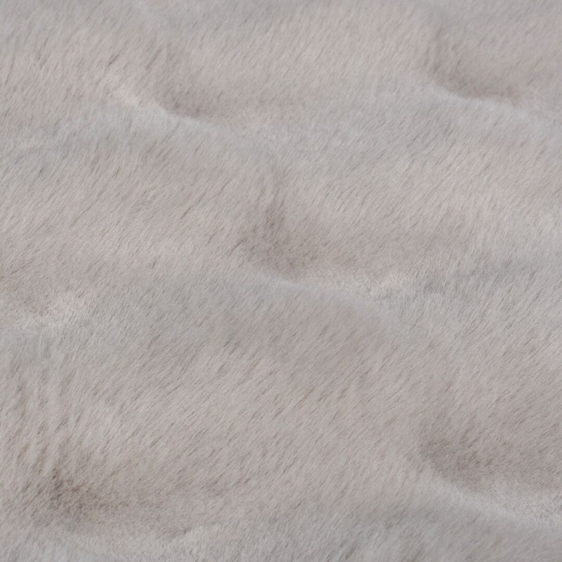 Tapis fausse fourrure effet gaufré gris Waffle detail