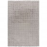 Tapis fausse fourrure effet gaufré gris Waffle