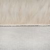 Tapis fausse fourrure effet gaufré beige Waffle epaisseur
