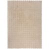 Tapis fausse fourrure effet gaufré beige Waffle