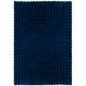Tapis fausse fourrure effet gaufré bleu Waffle