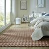 Tapis fausse fourrure effet gaufré marron Waffle
