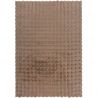 Tapis fausse fourrure effet gaufré marron Waffle
