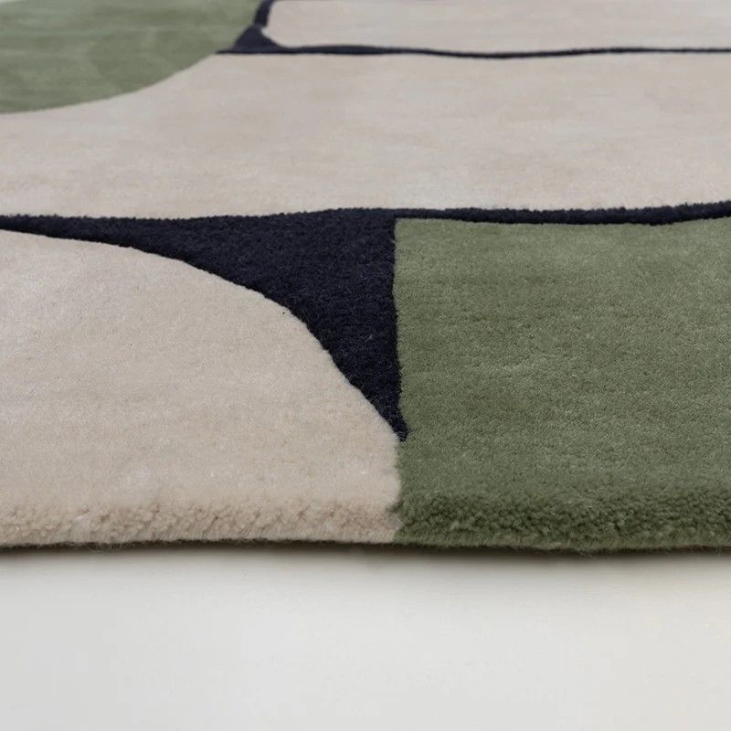 Tapis moderne vert Strada epaisseur