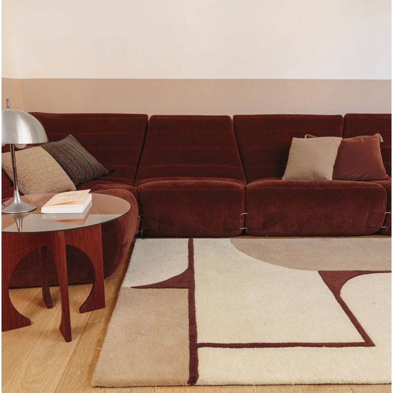 Tapis moderne beige Strada canape