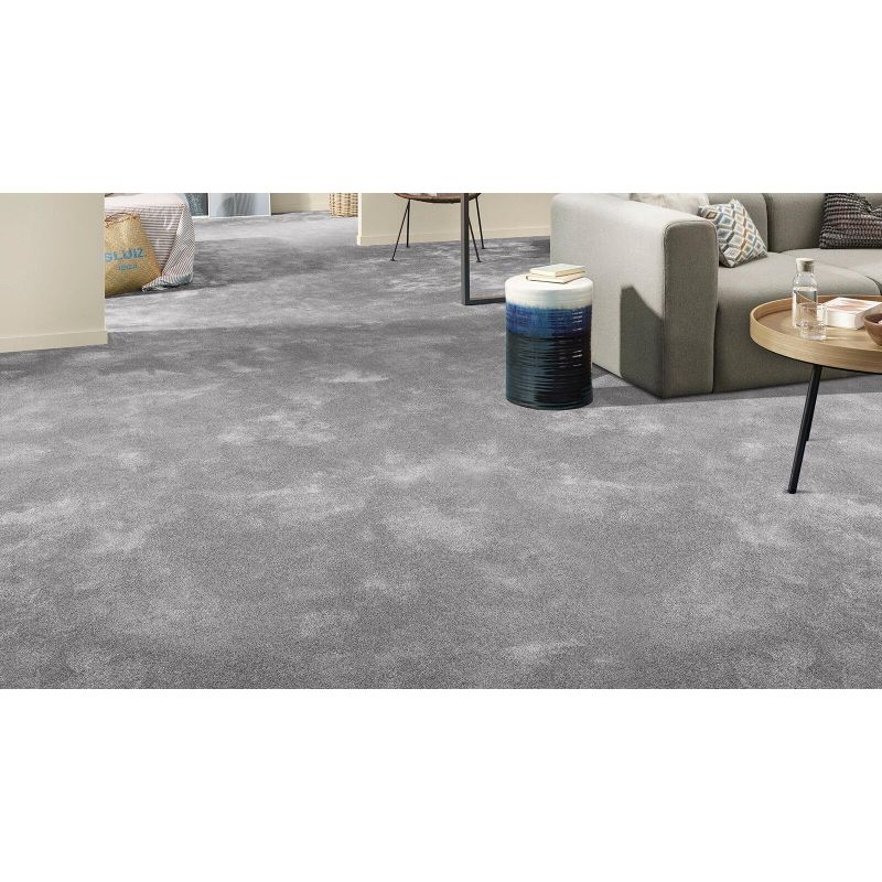 Tapis sur mesure Rond haut de gamme Lyrica Gris Clair bureau