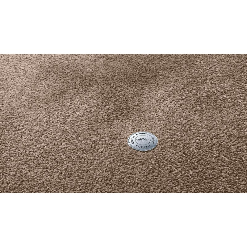 Zoom tapis rond sur mesure gamme Lyrica Taupe detail matiere