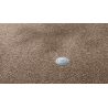 Zoom tapis rond sur mesure gamme Lyrica Taupe detail matiere