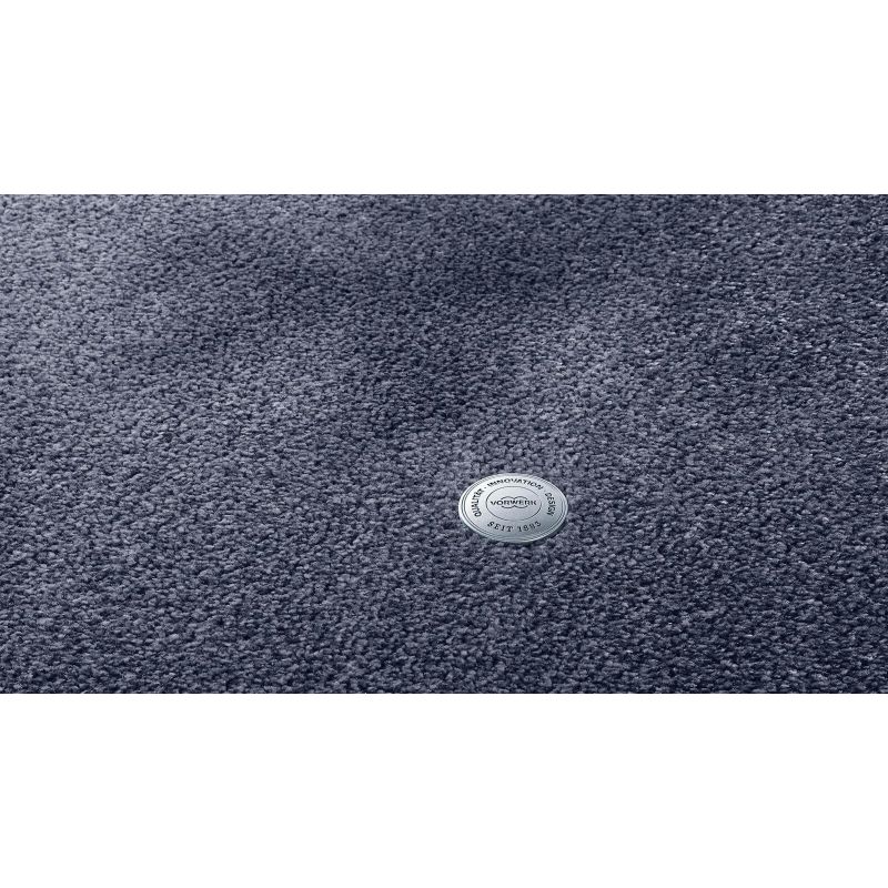Zoom tapis rond sur mesure gamme Lyrica Bleu Marine detail couleur