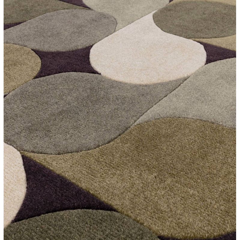 Tapis moderne tufté main en polypropylène recyclé VertRecife