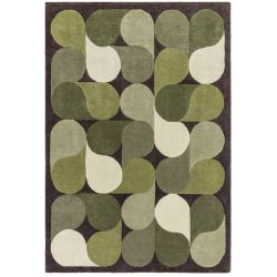 Tapis moderne tufté main en polypropylène recyclé VertRecife