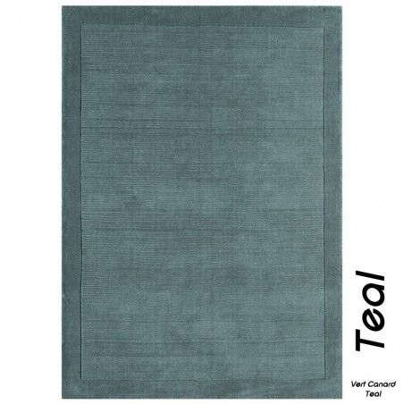 Tapis Contemporain Uni York Vert Canard / Teal Tapis Contemporain Uni York Vert Canard / Teal