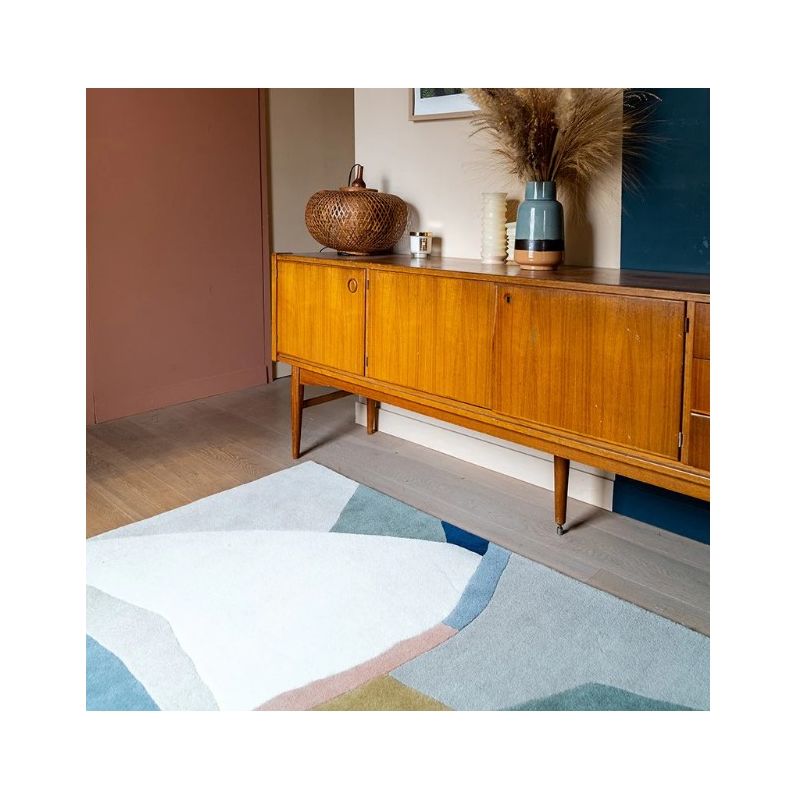 Tapis moderne en laine pastel Eclats ambiance