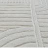 Tapis design motifs en relief blanc Equivok détail