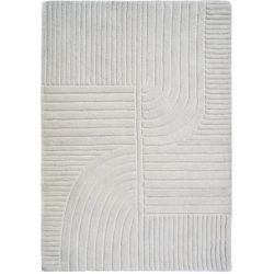 Tapis design motifs en relief blanc Equivok