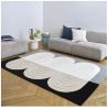 Tapis relief en laine bleu et gris Bibelot  salon