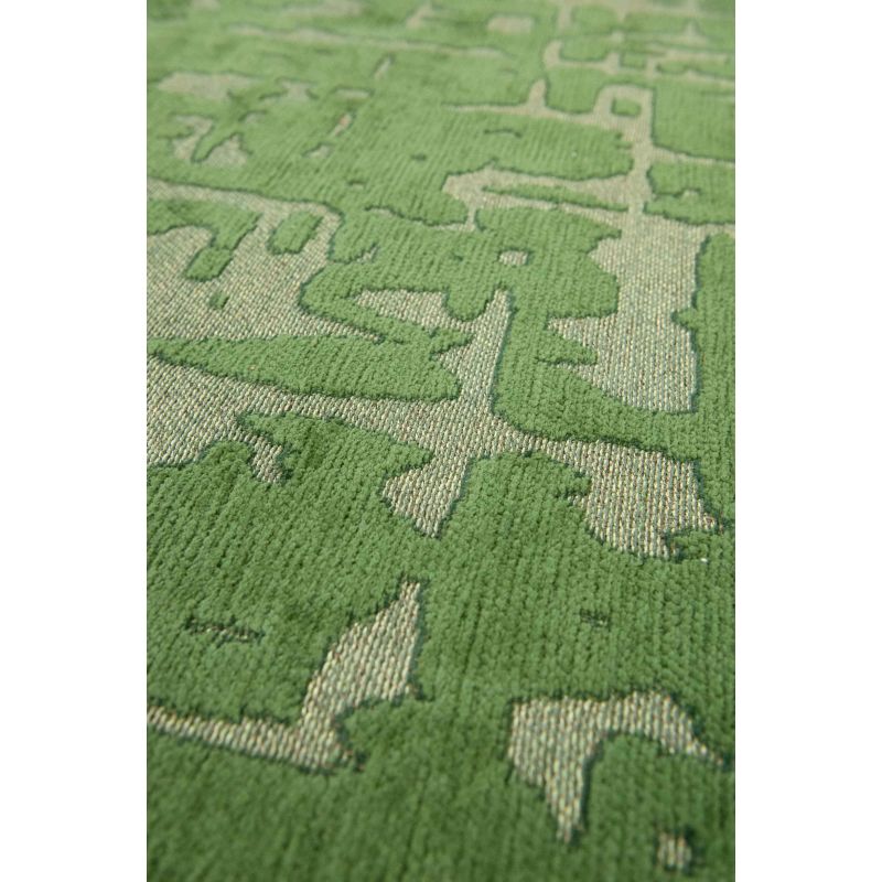 Tapis de salon moderne en polyester Baobab vert Perrier