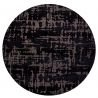 Tapis de salon moderne en polyester noir et gris anthracite Baobab