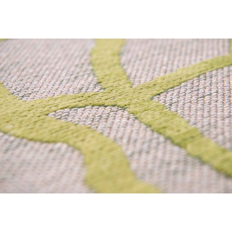 Tapis de salon design en polyester Dedalo Republic Green