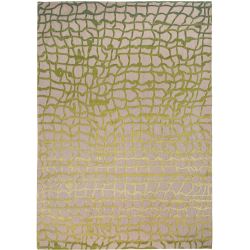 Tapis de salon design en polyester Dedalo Republic Green