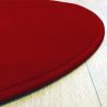 Tapis sur Mesure Rond bordeau gamme Modena surjet