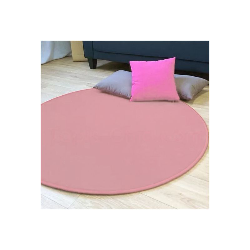 Tapis sur Mesure Rond rose poudré gamme Modena salon