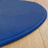 Tapis sur Mesure Rond Bleu gamme Modena surjet