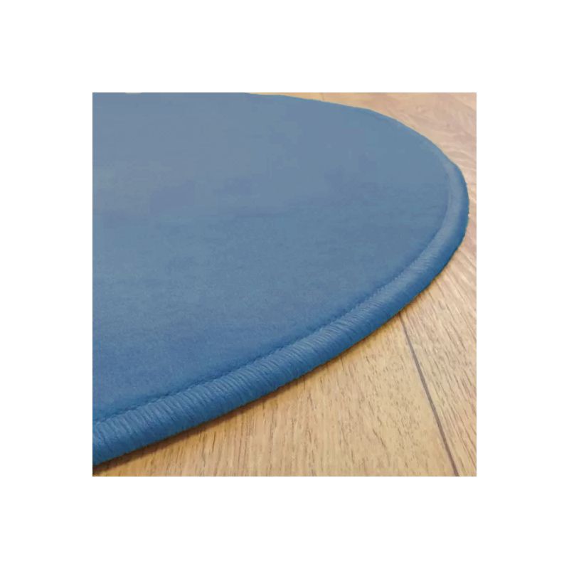 Tapis sur Mesure Rond Bleu ciel gamme Modena surjet