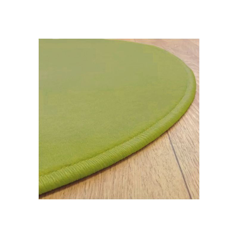 Tapis sur Mesure Rond Vert Anis gamme Modena surjet