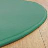 Tapis sur Mesure Rond Vert Sauge gamme Modena surjet
