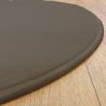 Tapis sur Mesure Rond Marron Café gamme Modena surjet