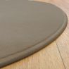 Tapis sur Mesure rond Taupe gamme Modena surjet